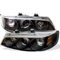 Picture of Spyder Honda Accord 94-97 1PC Projector Headlights LED Halo Amber Reflector Blk PRO-YD-HA94-AM-BK