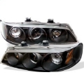 Picture of Spyder Honda Accord 94-97 1PC Projector Headlights LED Halo Amber Reflector Blk PRO-YD-HA94-AM-BK