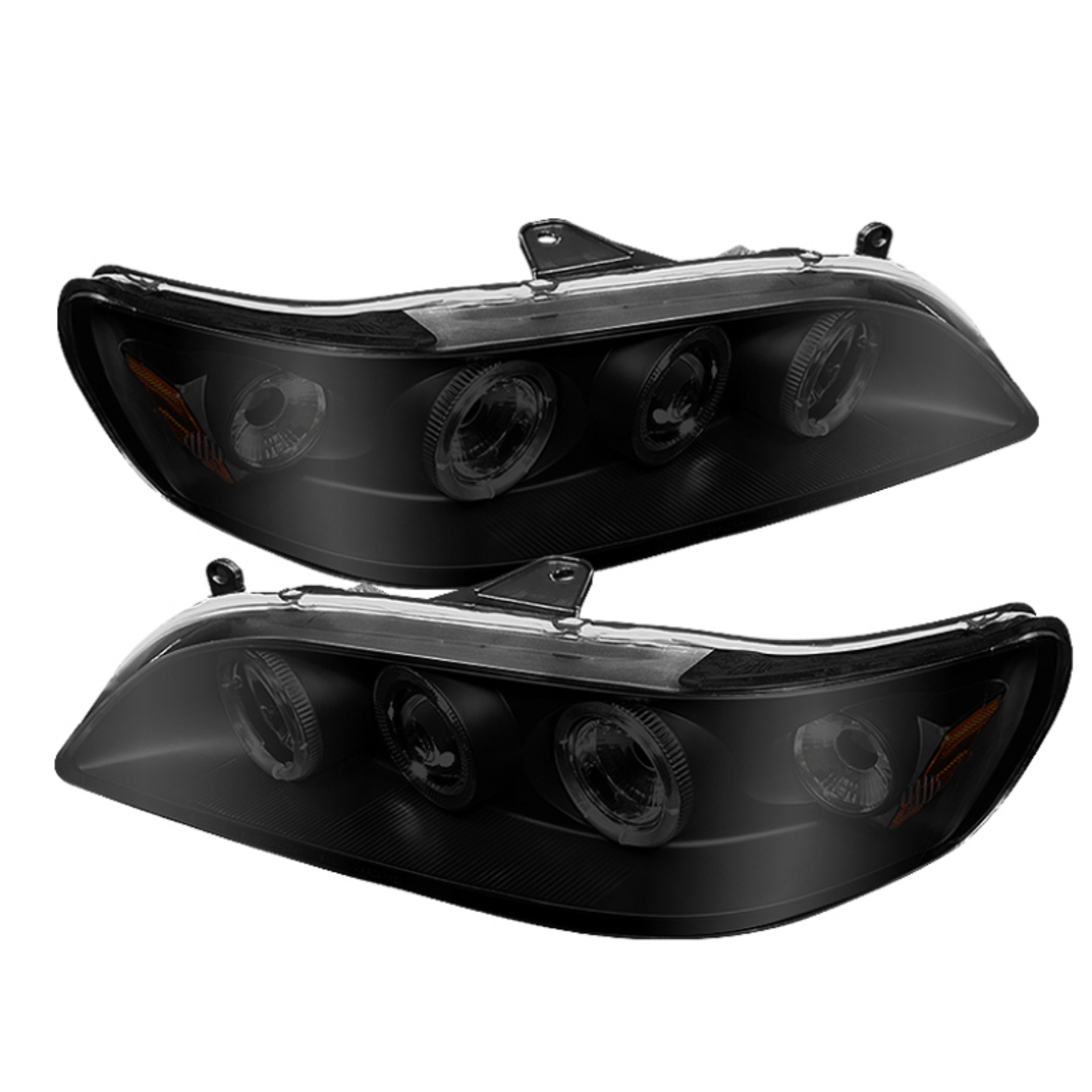 Picture of Spyder Honda Accord 98-02 1PC Projector Headlights LED Halo Amber Reflector Blk PRO-YD-HA98-AM-BK