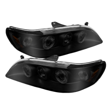 Picture of Spyder Honda Accord 98-02 1PC Projector Headlights LED Halo Amber Reflector Blk PRO-YD-HA98-AM-BK