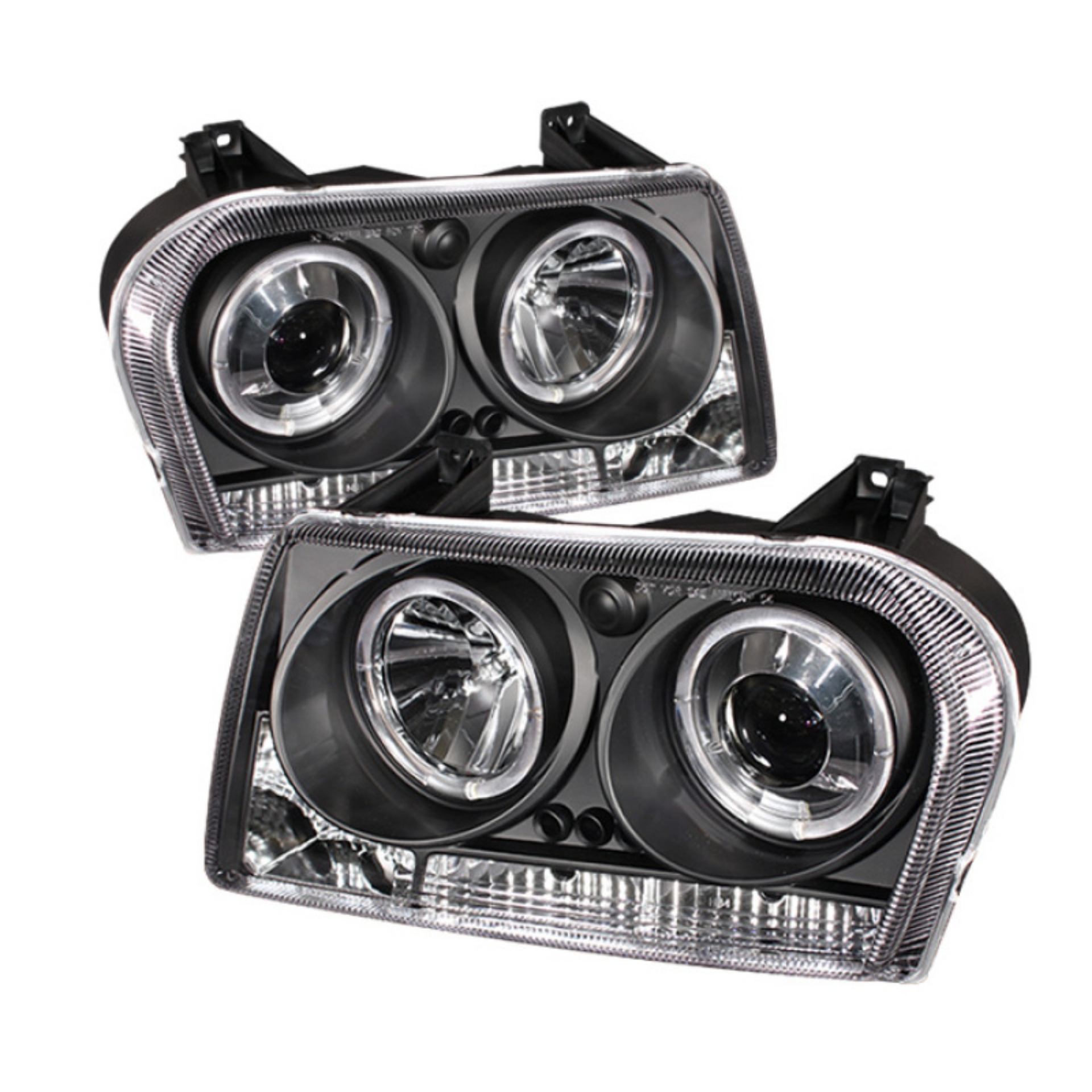 Picture of Spyder Chrysler 300 05-08 Projector Headlights LED Halo LED Blk Not Included PRO-YD-C305-HL-BK