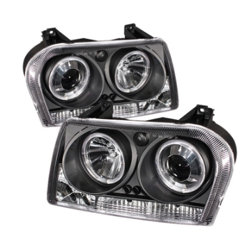 Picture of Spyder Chrysler 300 05-08 Projector Headlights LED Halo LED Blk Not Included PRO-YD-C305-HL-BK