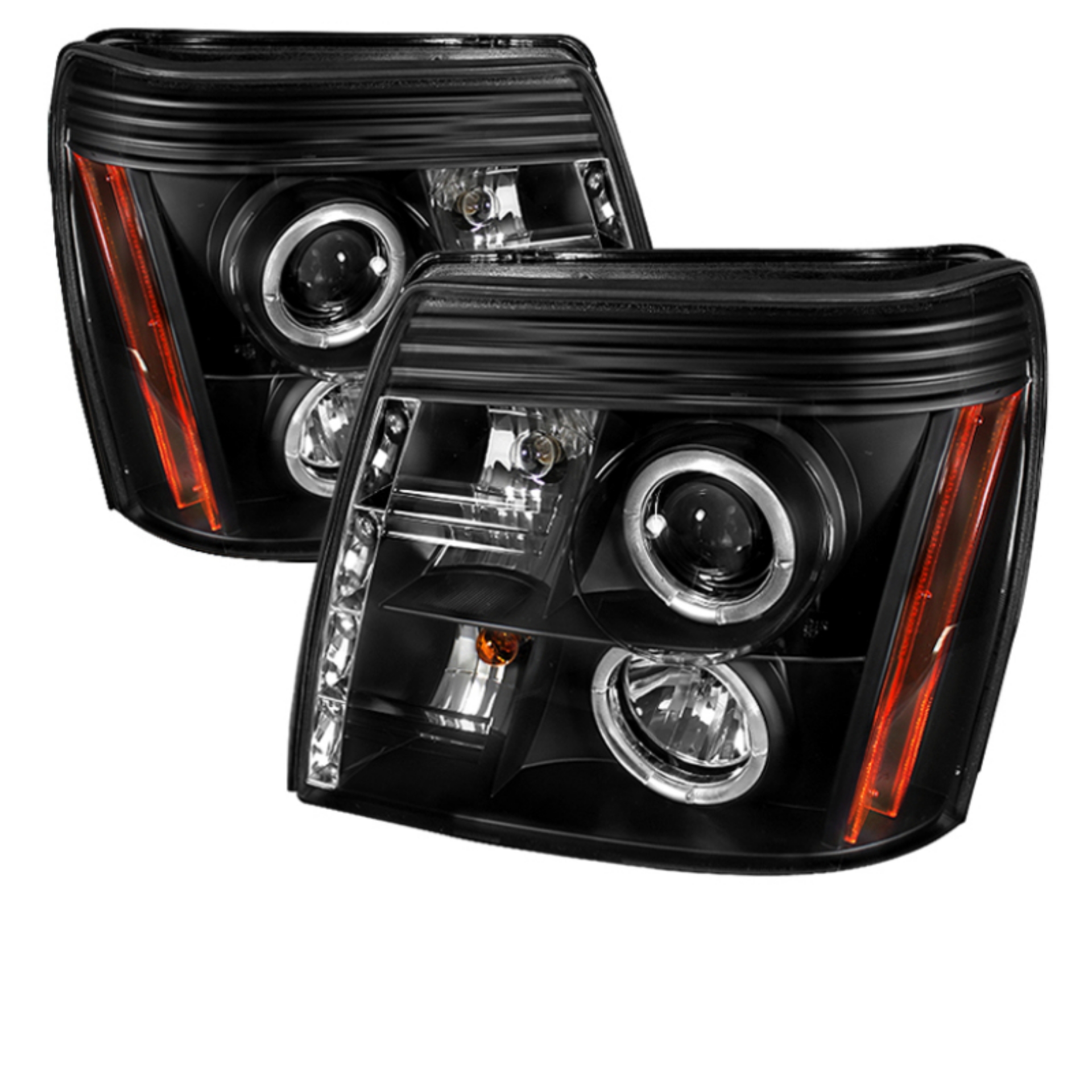 Picture of Spyder Cadillac Escalade 02-06 Projector Xenon-HID Model- LED Halo DRL Blk PRO-YD-CE02-HID-DRL-BK
