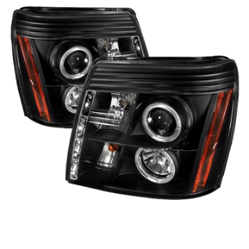 Picture of Spyder Cadillac Escalade 02-06 Projector Xenon-HID Model- LED Halo DRL Blk PRO-YD-CE02-HID-DRL-BK