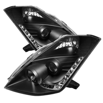 Picture of Spyder Nissan 350Z 06-08 Projector Headlights Xenon-HID Model- DRL Blk PRO-YD-N350Z06-HID-DRL-BK