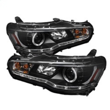 Picture of Spyder Mitsubishi Lancer-EVO-10 08-14 Projector Xenon-HID- LED Halo DRL Blk PRO-YD-ML08-HID-DRL-BK