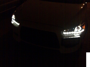 Picture of Spyder Mitsubishi Lancer-EVO-10 08-14 Projector Xenon-HID- LED Halo DRL Blk PRO-YD-ML08-HID-DRL-BK