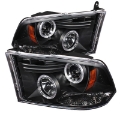 Picture of Spyder Dodge Ram 1500 09-14 10-14 Projector Headlights Halogen- LED Halo LED - Blk PRO-YD-DR09-HL-BK