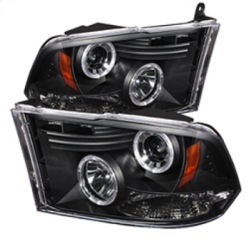 Picture of Spyder Dodge Ram 1500 09-14 10-14 Projector Headlights Halogen- LED Halo LED - Blk PRO-YD-DR09-HL-BK