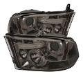Picture of Spyder Dodge Ram 1500 09-14 10-14 Projector Headlights Halogen- LED Halo LED- Smke PRO-YD-DR09-HL-SM