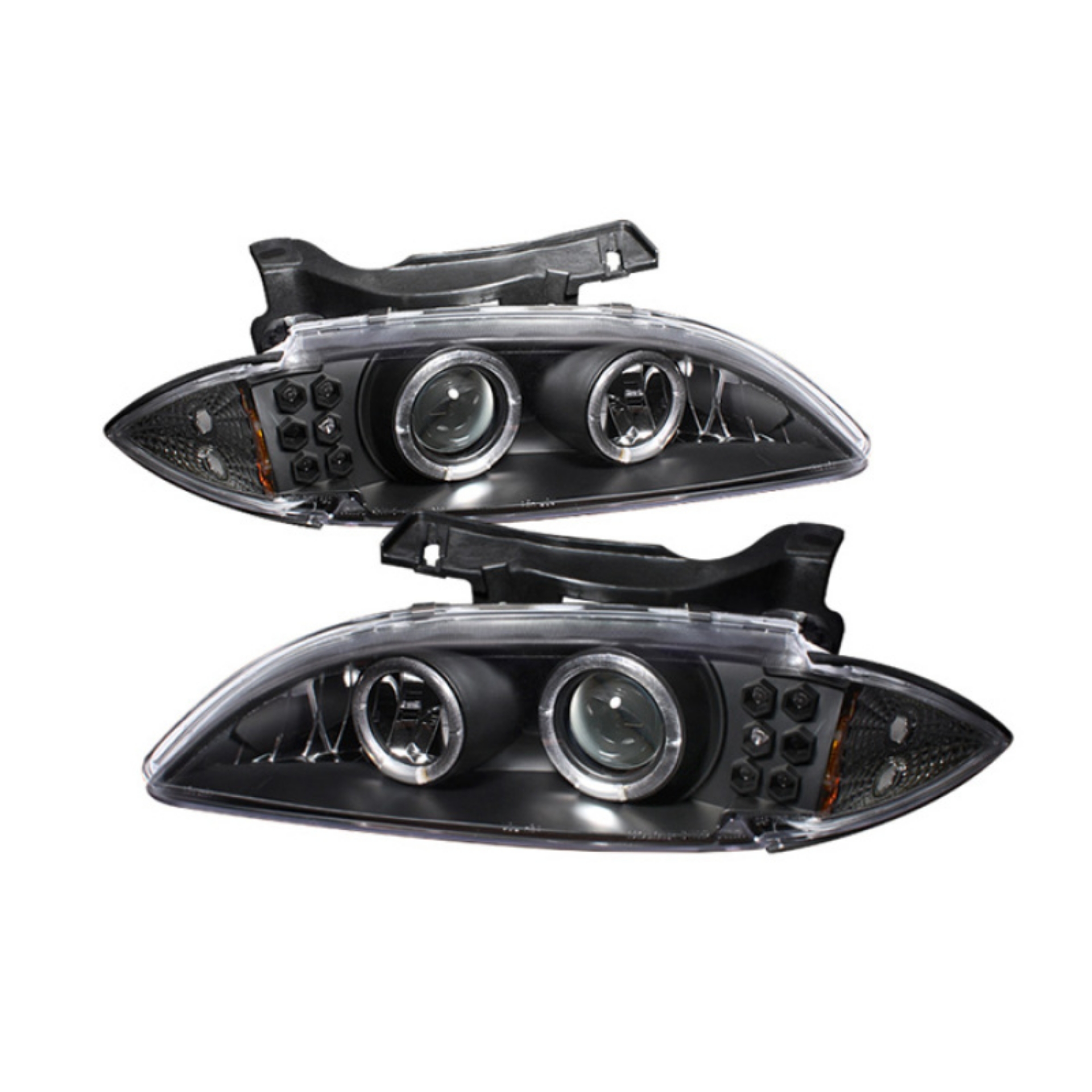 Picture of Spyder Chevy Cavalier 95-99 Projector Headlights LED Halo Replaceable LEDs Blk PRO-YD-CCAV95-BK
