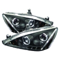 Picture of Spyder Honda Accord 03-07 Projector Headlights LED Halo Amber Reflector LED Blk PRO-YD-HA03-AM-BK