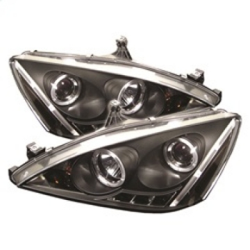 Picture of Spyder Honda Accord 03-07 Projector Headlights LED Halo Amber Reflector LED Blk PRO-YD-HA03-AM-BK