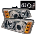Picture of Spyder Chevy Silverado 1500 03-06 Projector Headlights LED Halo LED Ambr Reflctr Ch PRO-YD-CS03-AM-C