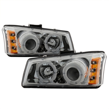 Picture of Spyder Chevy Silverado 1500 03-06 Projector Headlights LED Halo LED Ambr Reflctr Ch PRO-YD-CS03-AM-C