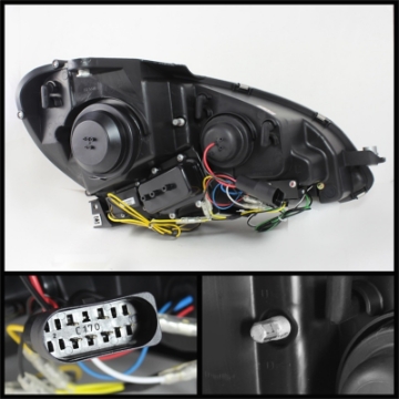 Picture of Spyder Mercedes Benz W204 C-Class 12-13 Projector Halogen Model- DRL Chrm PRO-YD-MBW20412-DRL-C