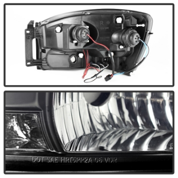Picture of Spyder Dodge Ram 1500 06-08 06-09 Projector Headlights LED Halo LED Blk Smke PRO-YD-DR06-HL-BSM