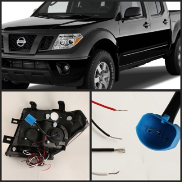 Picture of Spyder Nissan Frontier 05-08 Projector Headlights LED Halo LED Chrm PRO-YD-NF05-HL-C