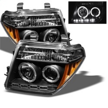 Picture of Spyder Nissan Frontier 05-08 Projector Headlights LED Halo LED Blk PRO-YD-NF05-HL-BK