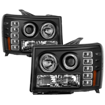 Picture of Spyder GMC Sierra 1500-GMC Sierra Denali 08-13 Projector LED Halo- LED Blk PRO-YD-GS07-HL-BK