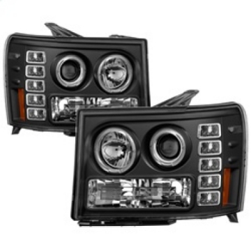 Picture of Spyder GMC Sierra 1500-GMC Sierra Denali 08-13 Projector LED Halo- LED Blk PRO-YD-GS07-HL-BK