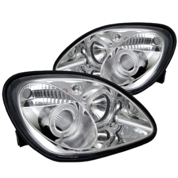 Picture of Spyder Mercedes Benz SLK 98-04 Projector Halogen Model- LED Halo Chrm PRO-YD-MBSLK98-1PC-HL-C