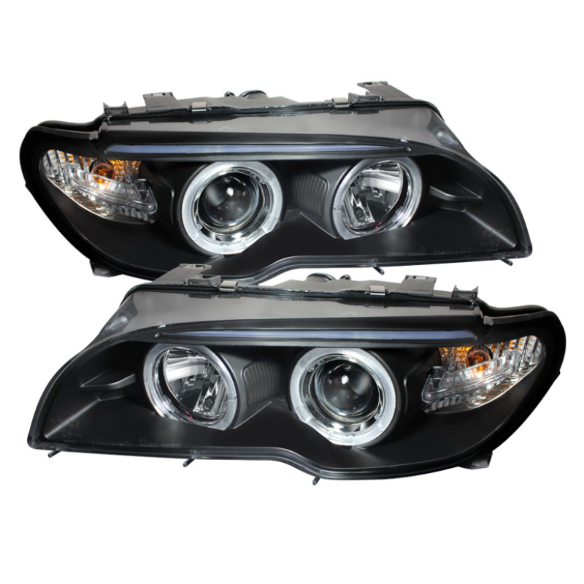 Picture of Spyder BMW E46 3-Series 04-06 2 DR Projector Halogen Model- LED Halo Blk PRO-YD-BMWE4604-2DR-HL-BK