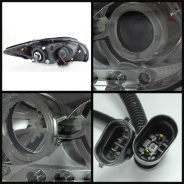 Picture of Spyder Scion TC 08-10 Projector Headlights LED Halo -Replaceable LEDs Smke PRO-YD-TTC08-HL-SM