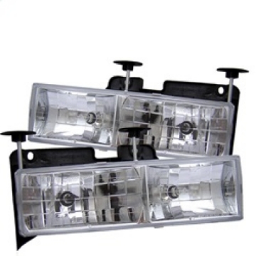 Picture of Spyder Chevy C-K Series 1500-2500 88-99-Chevy Tahoe 95-99Crystal Glass Headlights Chrm HD-YD-CCK88-C