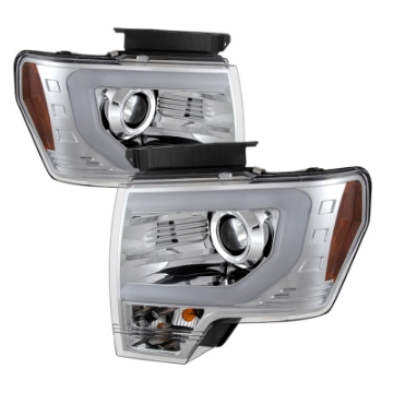 Picture of Spyder Ford F150 13-14 Projector Factory Xenon Model- Light Bar DRL Chrm PRO-YD-FF15013-LBDRL-HID-C