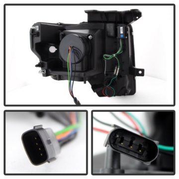 Picture of Spyder Ford F150 13-14 Projector Factory Xenon Model- Light Bar DRL Chrm PRO-YD-FF15013-LBDRL-HID-C