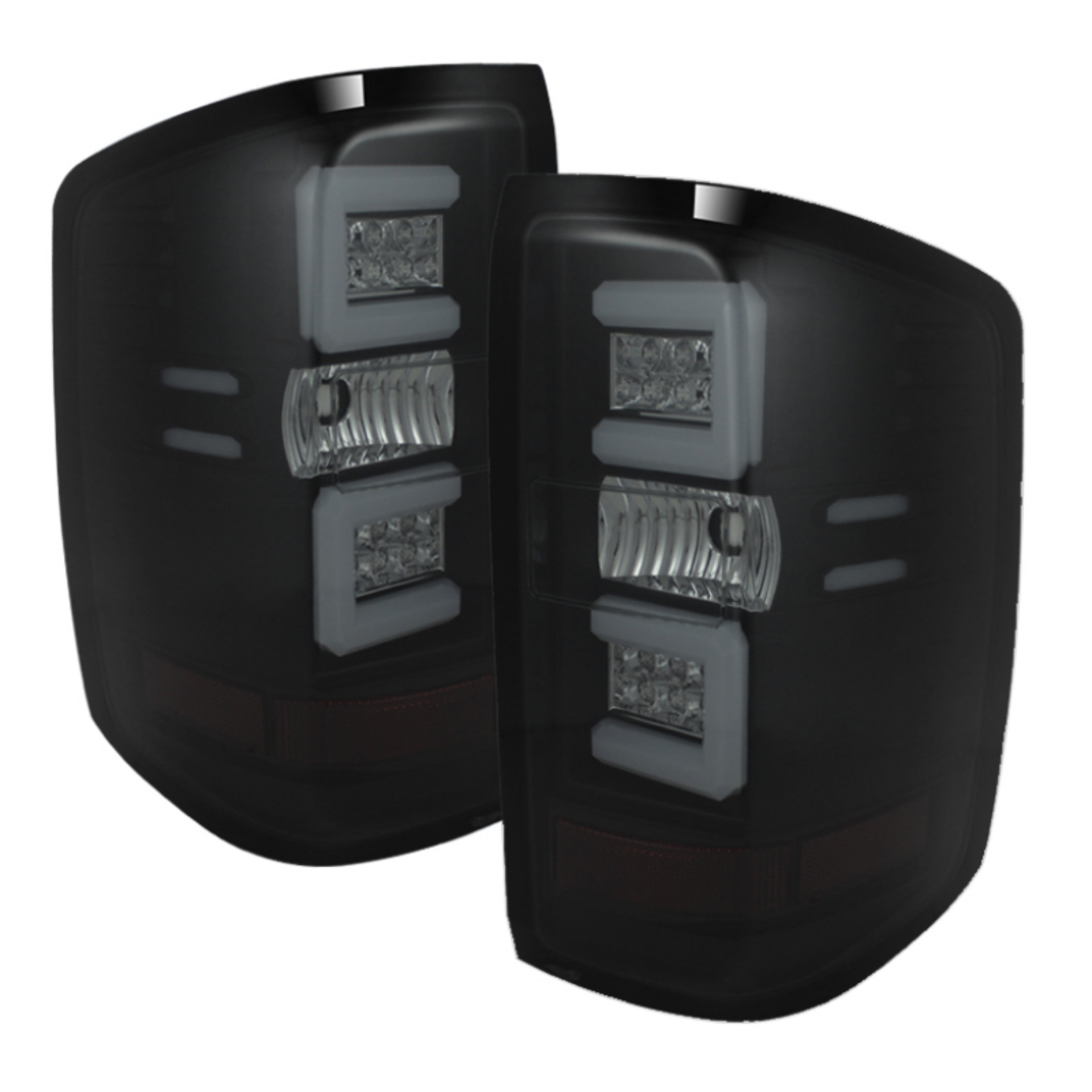 Picture of Spyder 14-18 Chevy 1500 - 15-19 GMC 3500 Dually - Bar LED Tail Lights Blk Smke ALT-YD-CS14-LBLED-BSM