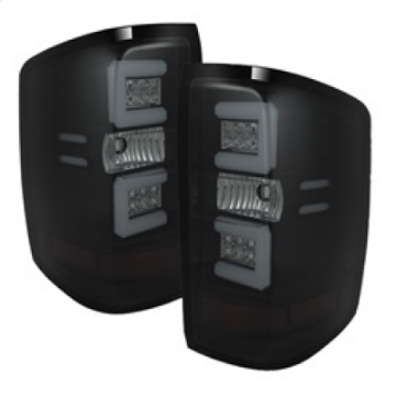 Picture of Spyder 14-18 Chevy 1500 - 15-19 GMC 3500 Dually - Bar LED Tail Lights Blk Smke ALT-YD-CS14-LBLED-BSM