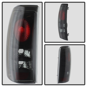 Picture of Spyder Chevy Silverado 1500 99-02 Not Fit Stepside Euro Style Tail Lights Blk Smke ALT-YD-CS99-BSM