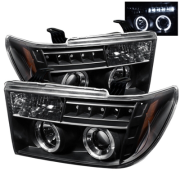 Picture of Spyder Toyota Tundra 07-133 Projector Headlights LED Halo LED Blk PRO-YD-TTU07-HL-BK