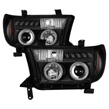 Picture of Spyder Toyota Tundra 07-133 Projector Headlights LED Halo LED Blk PRO-YD-TTU07-HL-BK