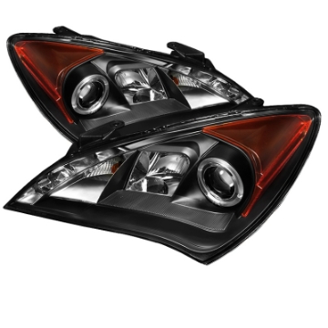 Picture of Spyder Hyundai Genesis 10-12 Projector Halogen Model- LED Halo DRL Blk PRO-YD-HYGEN09-DRL-BK
