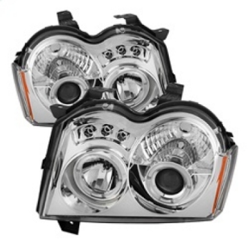 Picture of Spyder Jeep Grand Cherokee 05-07 Projector Headlights LED Halo LED Chrm Low 9006 PRO-YD-JGC05-HL-C