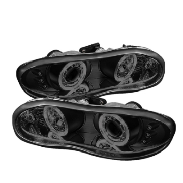 Picture of Spyder Chevy Camaro 98-02 Projector Headlights LED Halo LED Blk Smke - Low H1 PRO-YD-CCAM98-HL-BSM
