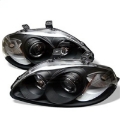 Picture of Spyder Honda Civic 96-98 Projector Headlights LED Halo Amber Reflector Blk PRO-YD-HC96-AM-BK