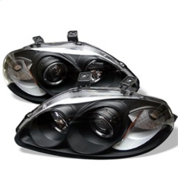 Picture of Spyder Honda Civic 96-98 Projector Headlights LED Halo Amber Reflector Blk PRO-YD-HC96-AM-BK
