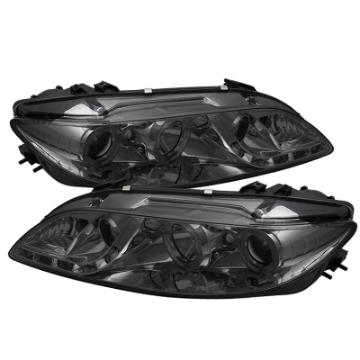 Picture of Spyder Mazda 6 03-05 With Fog Lights Projector Headlights LED Halo DRL Smke PRO-YD-M603-FOG-DRL-SM
