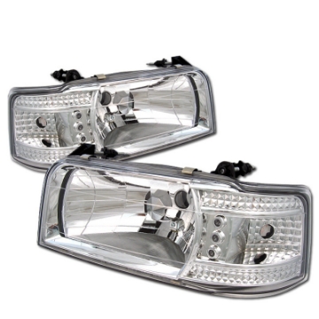 Picture of Spyder Ford F150 92-96-Ford Bronco 92-96 1PC LED  LEDsCrystal Headlights Chrm HD-YD-FB92-1PC-C