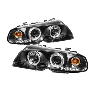 Picture of Spyder BMW E46 3-Series 00-03 2DR 1PC Projector Headlights LED Halo LED Blk PRO-YD-BMWE46-2D-HL-BK