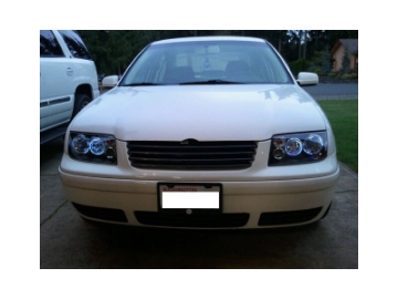 Picture of Spyder Volkswagen Jetta 99-05 Projector Headlights DRL Blk PRO-YD-VJ99-DRL-BK