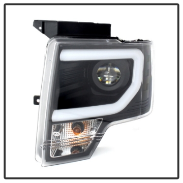 Picture of Spyder Ford F150 13-14 Projector Factory Xenon Model- Light Bar DRL Blk PRO-YD-FF15013-LBDRL-HID-BK