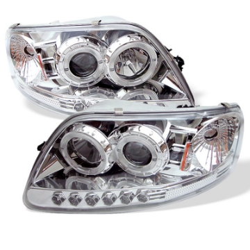 Picture of Spyder Ford F150 97-0 Projector - LED Halo Amber Reflector LED Chrome PRO-YD-FF15097-1P-AM-C