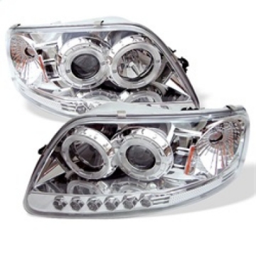 Picture of Spyder Ford F150 97-0 Projector - LED Halo Amber Reflector LED Chrome PRO-YD-FF15097-1P-AM-C