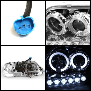 Picture of Spyder Ford F150 97-0 Projector - LED Halo Amber Reflector LED Chrome PRO-YD-FF15097-1P-AM-C