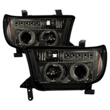 Picture of Spyder Toyota Tundra 07-13 Projector Headlights LED Halo LED Smke PRO-YD-TTU07-HL-SM
